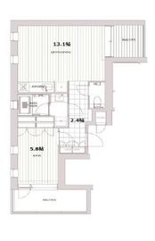 エスセナーリオ麻布十番 401 間取り図