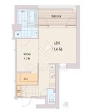 エスセナーリオ麻布十番 703 間取り図