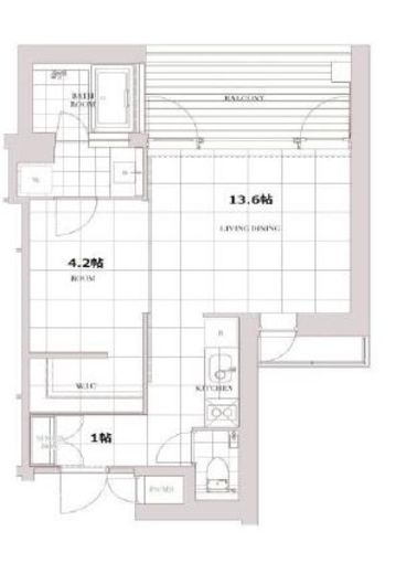 エスセナーリオ麻布十番 1003 間取り図