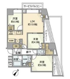 ブランズ文京本駒込六丁目 5階 間取り図