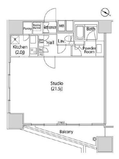 ファーストリアルタワー新宿 302 間取り図