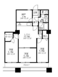 晴海ビュータワー（晴海アイランドトリトンスクエアビュータワー） 10階 間取り図