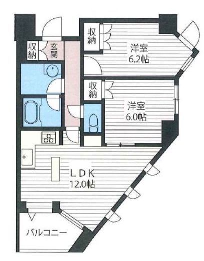 エスティメゾン北新宿 203 間取り図
