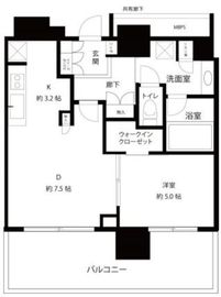 ザ・パークハウス中野タワー 9階 間取り図