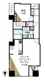 ワールドシティタワーズ キャピタルタワー 13階 間取り図