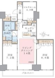 ブリリアイスト東雲キャナルコート 427 間取り図