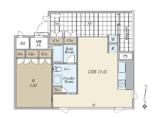 月光町アパートメント 303 間取り図