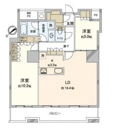 ザ・パークハウス西新宿タワー60 36階 間取り図