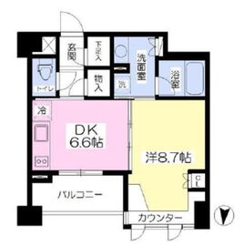 レクセル高田馬場 8階 間取り図