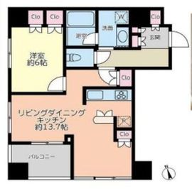 新橋プラザビル コアレジデンス 10階 間取り図