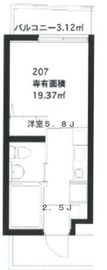 スペックハウス白金台 207 間取り図