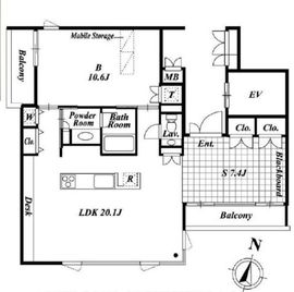 月光町アパートメント 301 間取り図