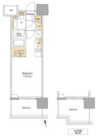 ザ・パークハビオ本郷菊坂 306 間取り図