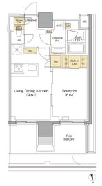 ザ・パークハビオ本郷菊坂 607 間取り図