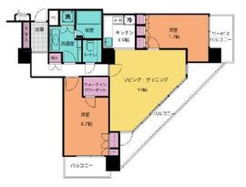 コスモポリス品川 26階 間取り図