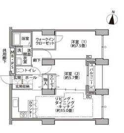 東雲キャナルコートCODAN 14-1005 間取り図