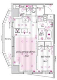 ガーラ・プレシャス三軒茶屋 4階 間取り図