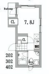 グランデュオ神楽坂 302 間取り図