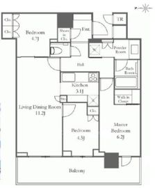 パークタワー晴海 41階 間取り図