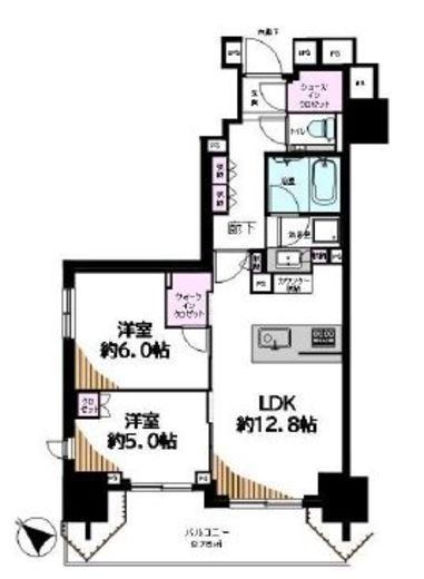 シティハウス目黒ザ・ツイン 7階 間取り図