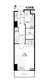 Feel A 渋谷 4階 間取り図