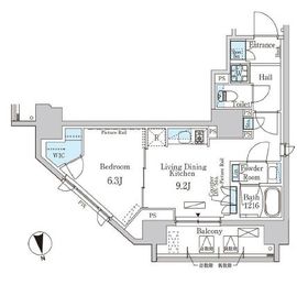 パークアクシス蔵前・春日通り 204 間取り図