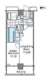 コンフォリア新宿イーストサイドタワー 1617 間取り図