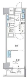 プライマル門前仲町 203 間取り図