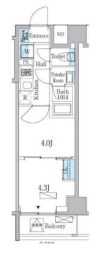 プライマル門前仲町 604 間取り図