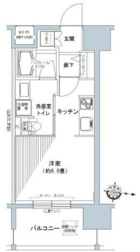 パークキューブ板橋本町 809 間取り図