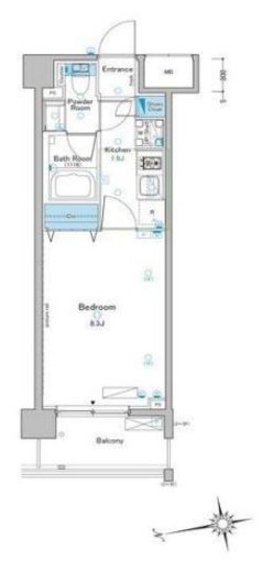 ルフォンプログレ赤羽 406 間取り図