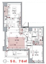 ラグディア麻布十番 603 間取り図