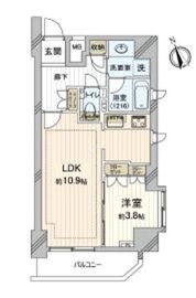 アデニウム新橋 13階 間取り図