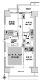 プラウドタワー清澄白河 10階 間取り図