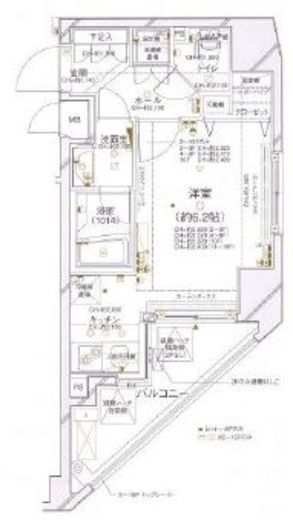 パレステュディオ麻布イースト 2階 間取り図