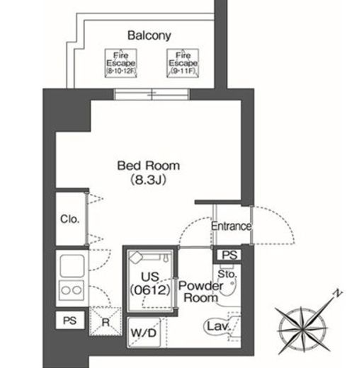 インプルーブ高輪台 203 間取り図