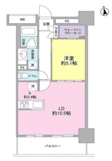 スタイリオ品川中延 1305 間取り図