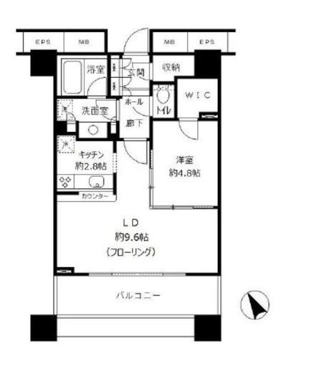 アウルタワー 22階 間取り図