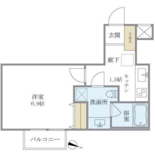 グランデュオ駒沢2 304 間取り図