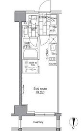 パークハビオ東陽町 206 間取り図