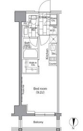 パークハビオ東陽町 406 間取り図