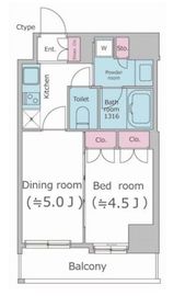 パークフラッツ渋谷代官山 404 間取り図