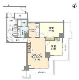 トルナーレ日本橋浜町 36階 間取り図