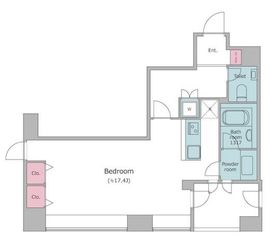 レジディアタワー麻布十番 406 間取り図