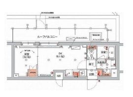 ハーモニーレジデンス神楽坂ヒルズthird 505 間取り図