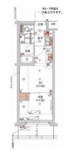 ハーモニーレジデンス新宿ザノース 204 間取り図
