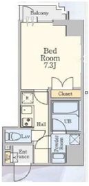 クレストコート蔵前 303 間取り図