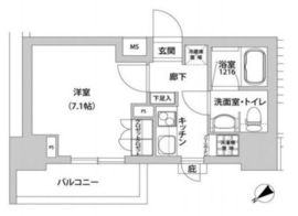 メトロステージ上野 707 間取り図