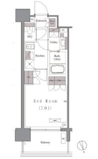 プレジリア新富町 902 間取り図