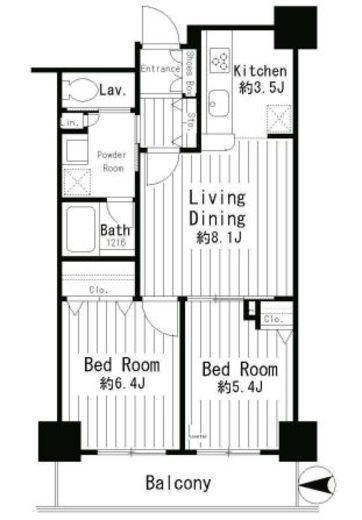 イーストコア曳舟一番館 5階 間取り図